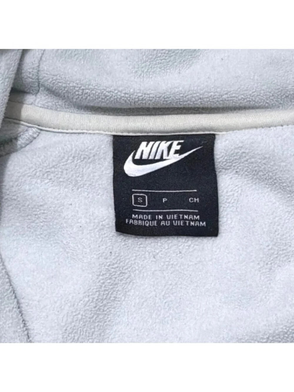Nike Hoodie Mens S Powder Blue Navy Full Zip Fleece Y2K Athleisure Logo Techwear